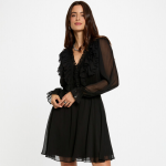 Robe courte ajuste noire