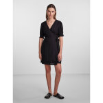 Robe courte cache - c?ur noir en viscose Robe courte cache - c?ur noir en viscose