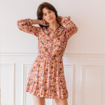 Robe courte claire rdition en viscose