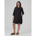 Robe courte col chemise noir Robe courte col chemise noir