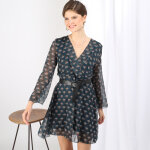 Robe courte croisée imprimée farah Robe courte croisée imprimée farah