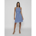 Robe courte dentelle fminine bleu gia