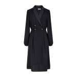Robe courte � manches longues noir pour femme