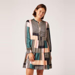 Robe courte motifs asym�triques multicolore