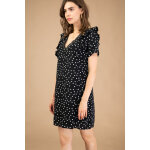 Robe courte  pois noir