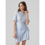 Robe courte regular fit imprimé all over col rond manches 2 / 4 bleu Robe courte regular fit imprimé all over col rond manches 2 / 4 bleu