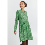 Robe courte verte manches longues en viscose Robe courte verte manches longues en viscose