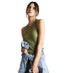 Robe débardeur longue en coton - verte Robe débardeur longue en coton - verte