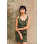 Robe droite en jeans zerana vert hazel Robe droite en jeans zerana vert hazel
