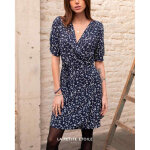 Robe everdine bleu marine en viscose