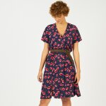 Robe fleurie mi - longue cache - c?ur blues Robe fleurie mi - longue cache - c?ur blues