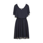 Robe fluide unie bleu marine Robe fluide unie bleu marine