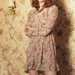 Robe imprime olympe rdition terracotta en viscose