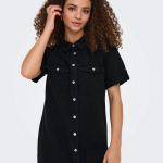 Robe jean courte onllisa - noir en coton zara Robe jean courte onllisa - noir en coton zara