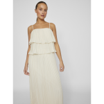 Robe longue  bretelles chiffan gris gaia