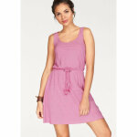 Robe longue col rond sans manches femme tom tailor polo team - rose vif en coton