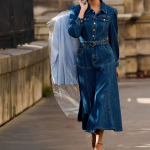 Robe longue denim