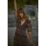 Robe longue droite amiel rouge