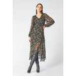 Robe longue droite chic noir