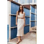 Robe longue droite diega beige eden