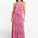 Robe longue droite lisaka rose sue