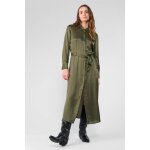 Robe longue droite sera kaki faye en viscose