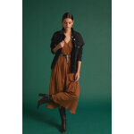 Robe longue droite toby marron
