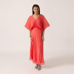 Robe longue empire rouge