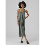 Robe longue fine bretelle vert juno