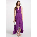 Robe longue fluide plissée violet Robe longue fluide plissée violet