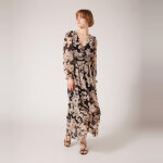 Robe longue imprime cache - coeur noir