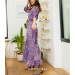 Robe longue mylo violet en coton
