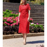 Robe longue rinesa rouge en coton