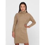 Robe en maille col bnitier manches 3 / 4 au - dessus du genou marron