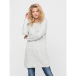 Robe en maille col en v manches longues gris Robe en maille col en v manches longues gris