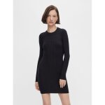 Robe en maille manches longues crista noire ava