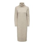 Robe en maille manches longues gris clair sofia