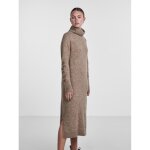 Robe en maille manches longues marron june