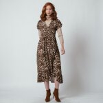 Robe manches courtes léopard léopoldine Robe manches courtes léopard léopoldine