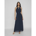 Robe longueur maxi dentelle fminine bleu molly