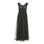 Robe longueur maxi dentelle fminine turquoise lena