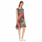 Robe mi - longue femme desigual - bleu marine en viscose Robe mi - longue femme desigual - bleu marine en viscose