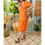 Robe midi carlana orange