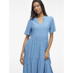 Robe midi manches courtes kawa turquoise lyra