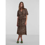 Robe midi marron en viscose sue Robe midi marron en viscose sue