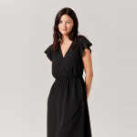 Robe midi unie noir
