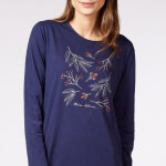 Robe de nuit - bleu marine en coton bio