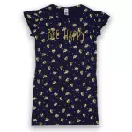 Robe de nuit fillette imprim bee - bleu marine