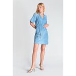 Robe portefeuille en jeans floe bleu sloan