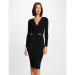 Robe pull ajustée avec boucles Robe pull ajustée avec boucles
